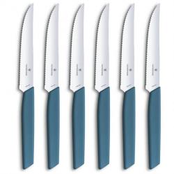 Victorinox 6.9006.12W2 Pack de 6 Couteaux à Steak à dent Swiss Modern