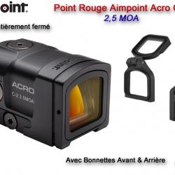 Point Rouge AIMPOINT ACRO C-2 - 2,5 MOA - avec Bonnettes