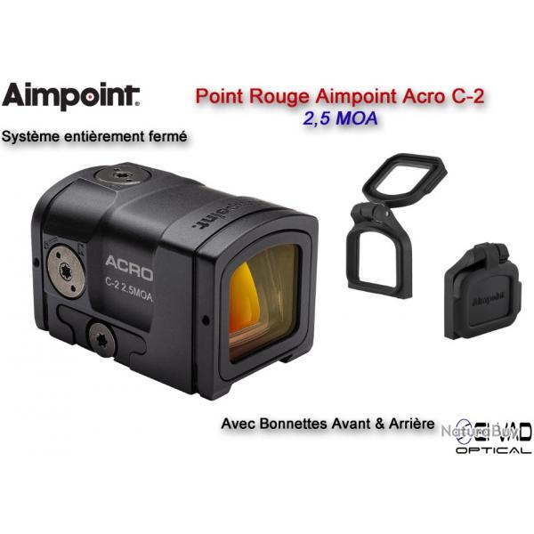 Point Rouge AIMPOINT ACRO C-2 - 2,5 MOA - avec Bonnettes