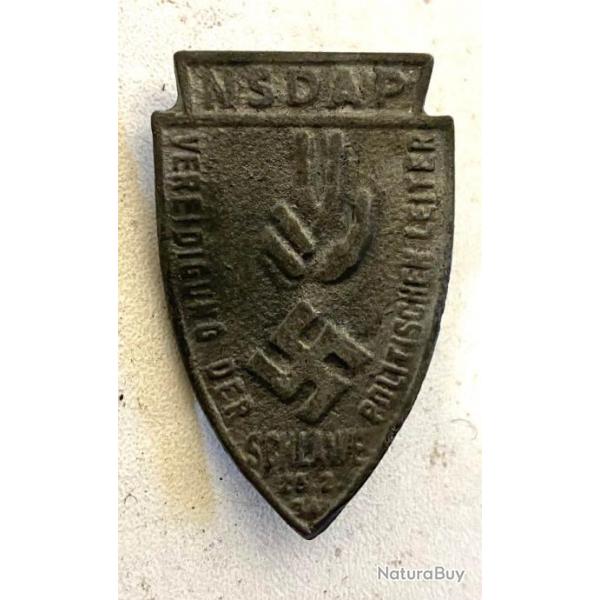 Ancienne Mdaille Broche Insigne de Journe Allemande du NSDAP ww2