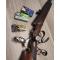 petites annonces chasse pêche : Forte carabine de précision type suisse calibre 22 short signé A Englebert plus de 5kg avec dioptre
