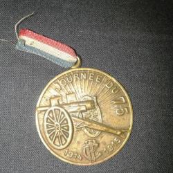 medaille du 75 poilu grande guerre 14 / 18