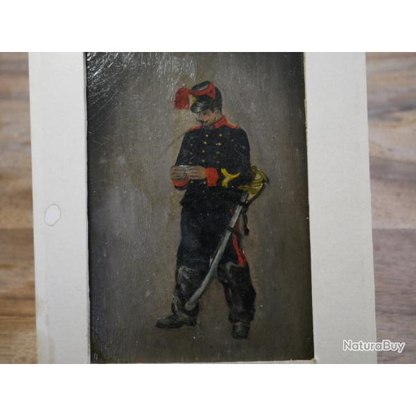 Aquarelle d'un Hussard vers 1880 par ROUSSEL