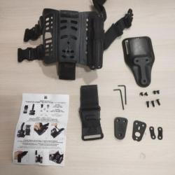 Déport holster cuisse GK PRO kit complet + porte bâton