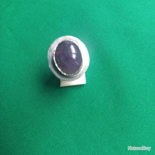 bague argent & amthyste