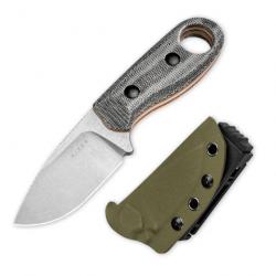 Couteau Kizer Beaver Black Lame Acier Nitro-V Manche Micarta Etui Kydex KI1078A2