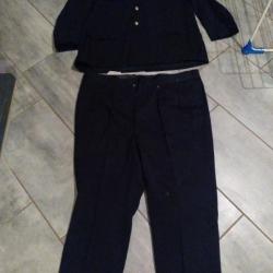 Ancienne vareuse et pantalon de cérémonie de police nationale 1970