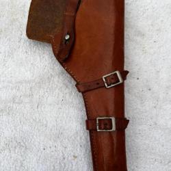 holster  en cuir pour pistolet, type western, tbe