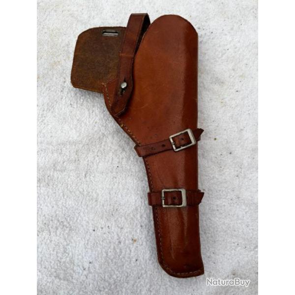 holster  en cuir pour pistolet, type western, tbe