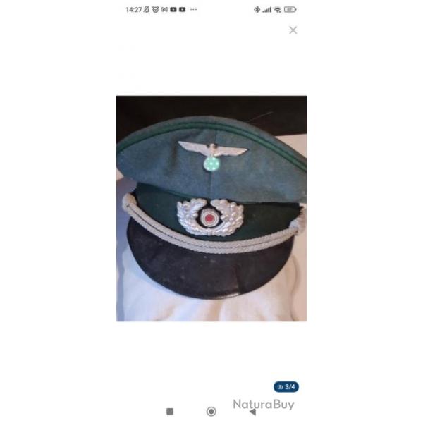 Casquette d'officier allemand ww2