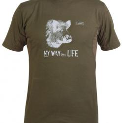 T-Shirt Branded (Couleur: Marron, Taille: XL)