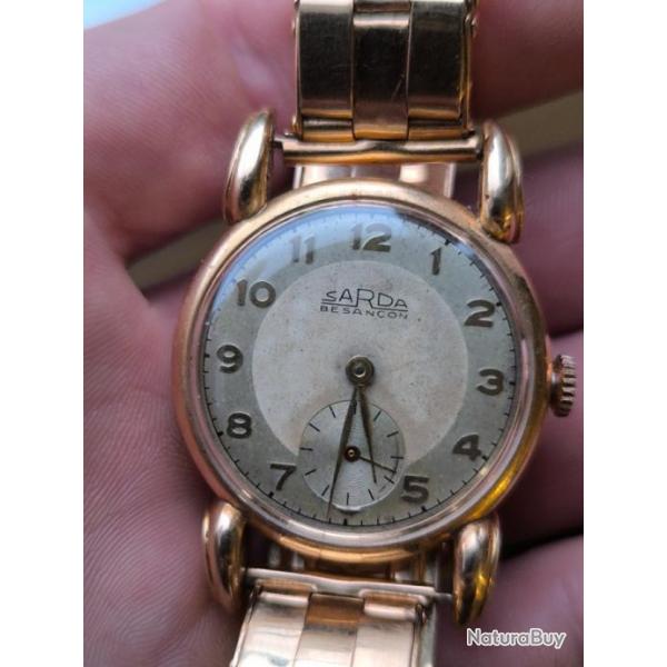 Montre SARDA BESANON EN OR 18ct FONCTIONNE CORRECTEMENT