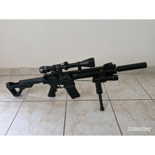 Pack Carabine Crosman DPMS SBR Full Auto 4.5 mm 3.5 Joules