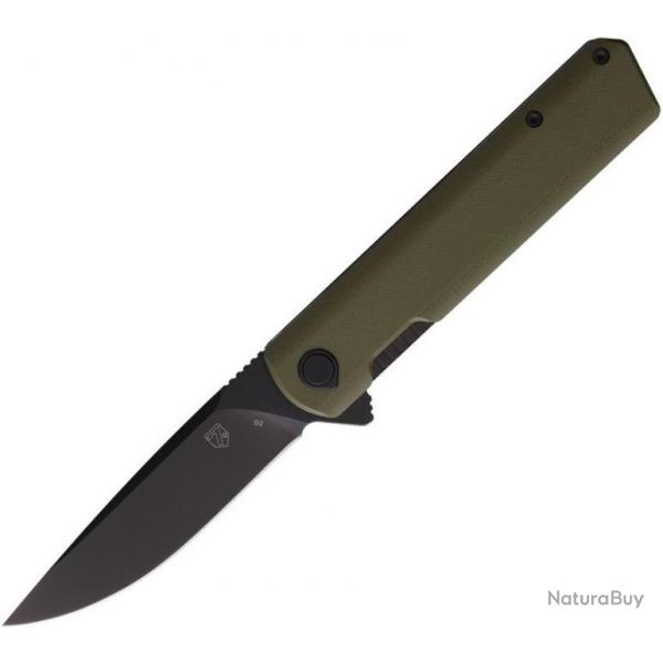 Couteau Se7en Plus Hera OD Green Lame Acier D2 Manche G10 Liner Lock Clip SPL240506OD