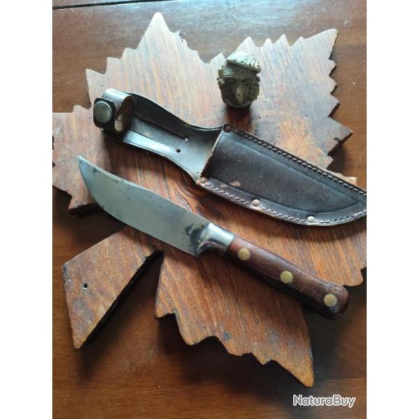 ancien couteau chasse scout Bowie annees 30/40 Tbe maison Guelon thiers