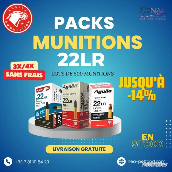 AGUILA SP HV 22 LR Super Extra Gde Vitesse LIVRAISON OFFERTE LOT DE 1000