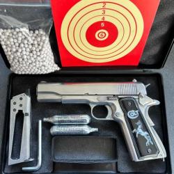 COLT 1911 Special Edition. Co2.Airsoft Pistolet Cal 6 mm. Mallette & Extras. Etat Excellent.