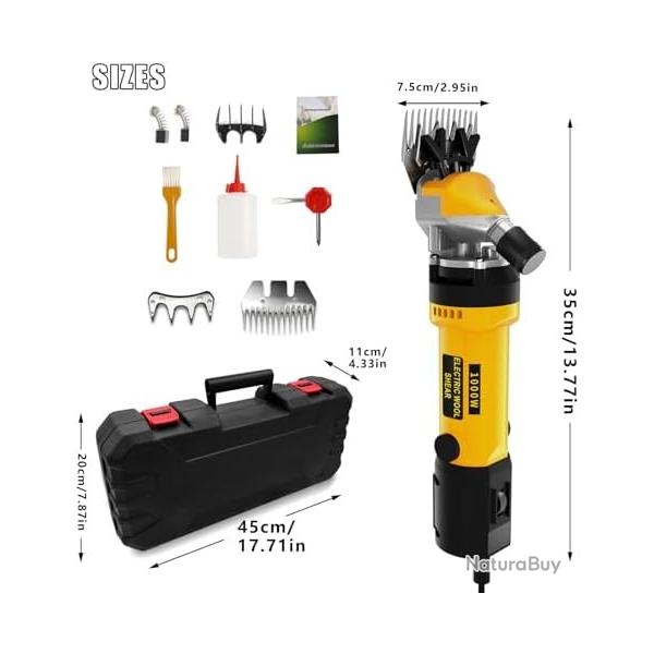 Tondeuse Mouton Electrique 1000W Machine avec 6 Vitesses Rglables Professionnelle