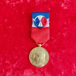 Médaille du travail vermeil avec rosette LEPY YVONNE 1994