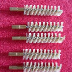 5 ecouvillons crin calibre .54 -.58 neufs