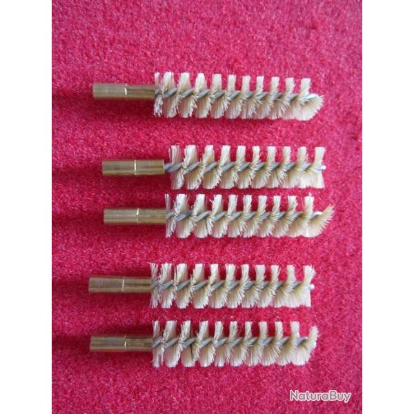 5 ecouvillons crin calibre .54 -.58 neufs