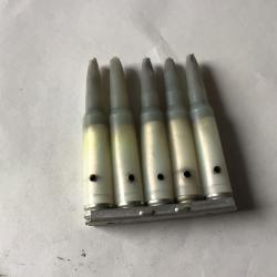 VENDU PAR LE-CUIRASSIER CLIP  DE 5 BALLES À BLANC CALIBRE 7,5 X 54