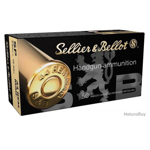 Munitions SELLIER&BELLOT cal.44mag sp 15.55g par 500