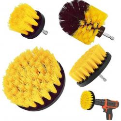 Kit de Brosses de Nettoyage pour Perceuse - 4 Pièces Polyvalentes pour extérieur et Intérieur