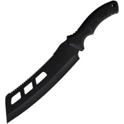 Couteau ElitEdge Tactical Machette Lame Acier 440C Manche Caoutchouc Etui Nylon EE20660BK