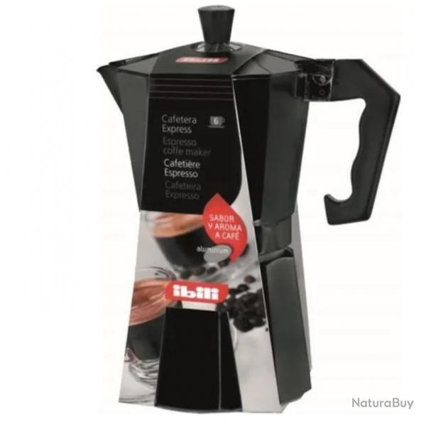 Cafetire  Expresso Noire - 12 Tasses - 600 ml - Aluminium Noir Mat