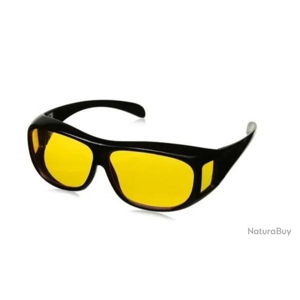 Lunettes de Vision Nocturne - Verres Jaunes Anti-blouissement