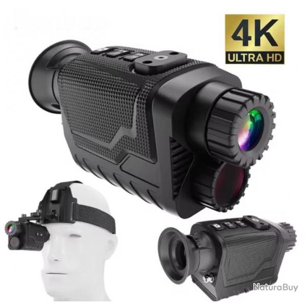 Monoculaire de vision nocturne 4K monte sur tte quantit limite + sd 32 Go A1