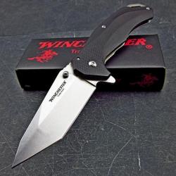 Couteau Winchester Semi Automatique Manche G-10 Lame Tanto Acier 7Cr17MoV Framelock Clip 001