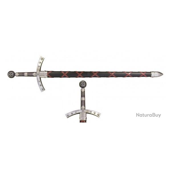 Epe Templire de la 7 me croisade noir et rouge de 112 cm  offrir