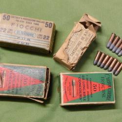 Lot de munitions 22LR, 22 long anciennes à 1.