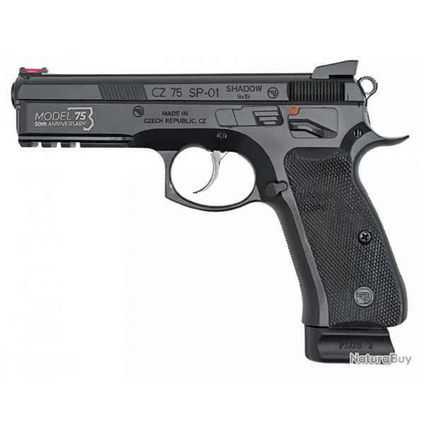 Pistolet CZ 75 SP01 SHADOW 9X19 50th Anniversary en stock deniers examperes