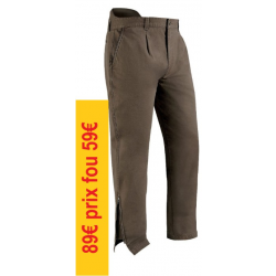 Pantalon de chasse "CLUB INTERCHASSE"  LARNAY   marron t 40           CIPN076-40