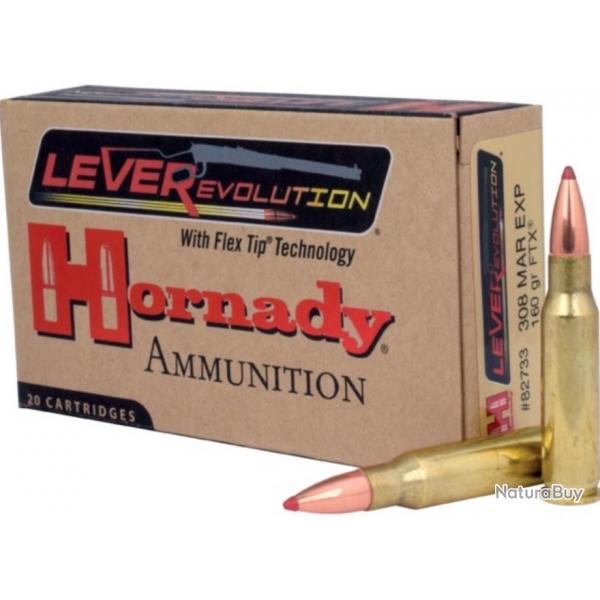 20 Munitions HORNADY Cal. 308 Marlin Express -140 gr  Monoflex   #82734