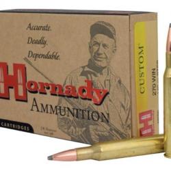 20 Munitions HORNADY Cal. 270 Win -140gr BTSP InterLock #8056 CUSTOM