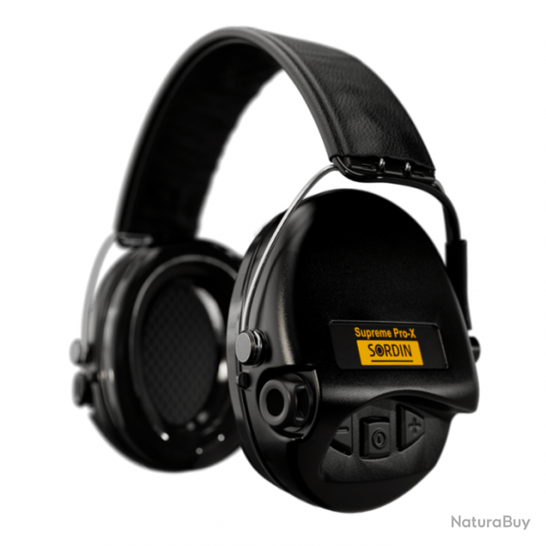 Casque Anti-Bruit lectronique Sordin Supreme Pro X Cuir - noir