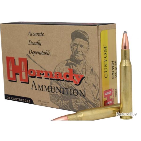 20 Munitions HORNADY  270 Win - 150 SP  #8058 CUSTOM