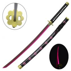 KATANA DECO LAME ACIER ET LED MOTIF ONE PIECE