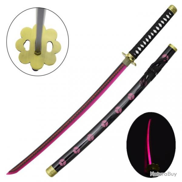 KATANA DECO LAME ACIER ET LED MOTIF ONE PIECE