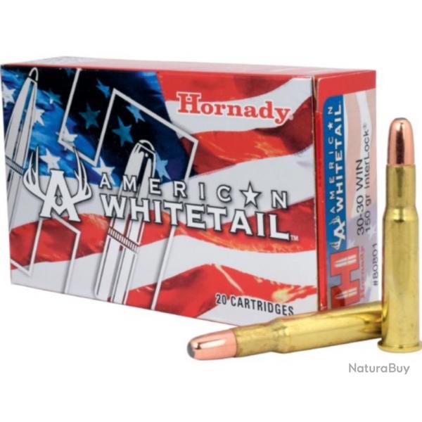 20 Munitions HORNADY Cal. 30-30 -/ 150 gr InterLock  #80801