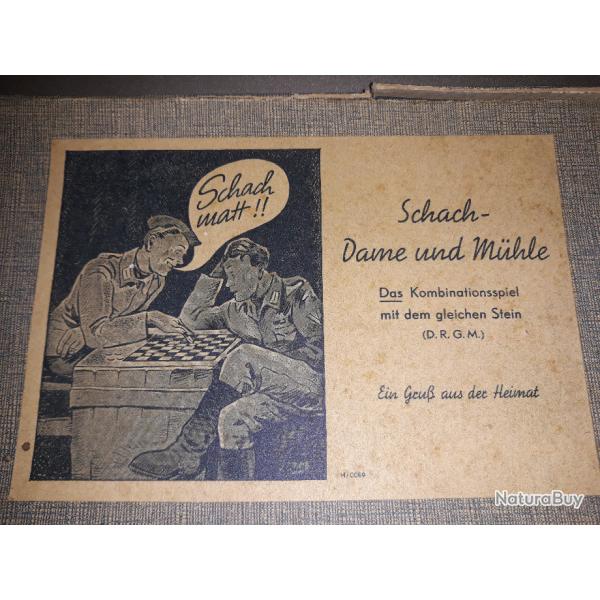 Rare boite d epoque de jeux du soldat allemand WW II collection histoire militaria