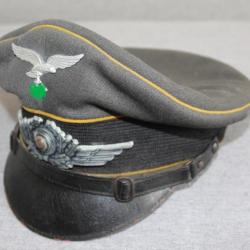 Casquette allemande schirmutze Luft Allemagne WW2 aviation pilote para authentique