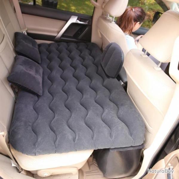 Matelas gonflable noir pour voiture - LIVRAISON GRATUITE