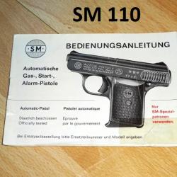 notice origine pistolet SM 110 SM110 en FRANCAIS - VENDU PAR JEPERCUTE (a74253)