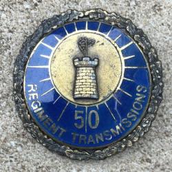 50° Régiment de Transmissions, relief, émail