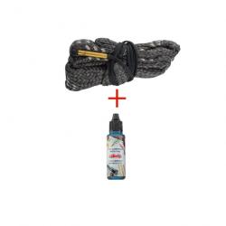 Kit de nettoyage cordon type snake + huile pour armes Cal. 12